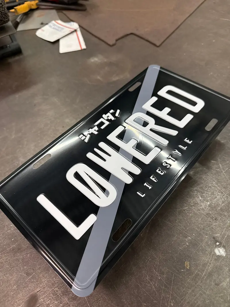 Lowered Lifestyle License Plate (Grayscale) 2