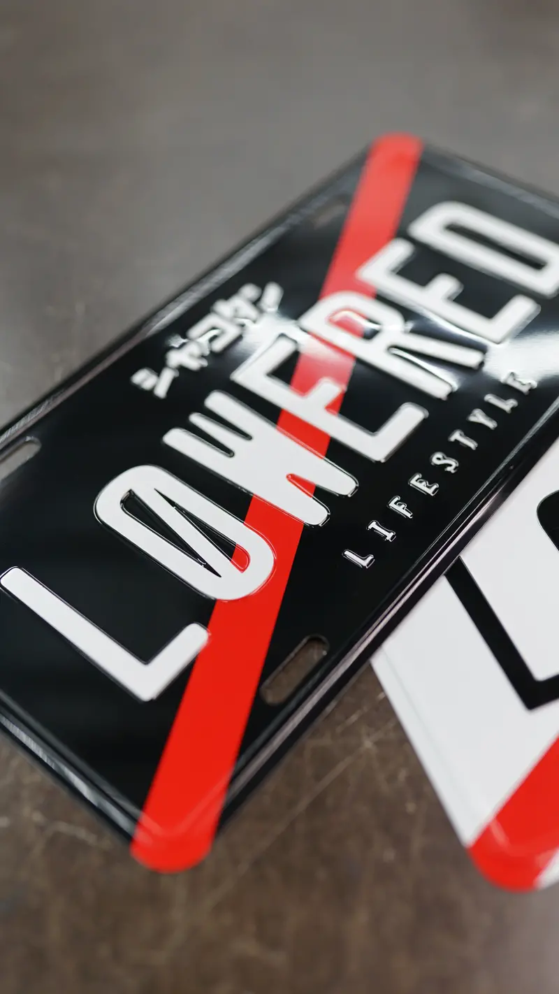 Lowered Lifestyle License Plate (Jdm Black) 2
