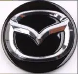 Mazda Floating Center Caps Black & Chrome 2 1/4" (56Mm) — Qty 4 1