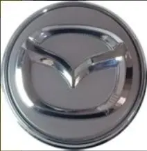 Mazda Floating Center Caps Silver & Chrome 2 1/4" (56Mm) — Qty 4 1