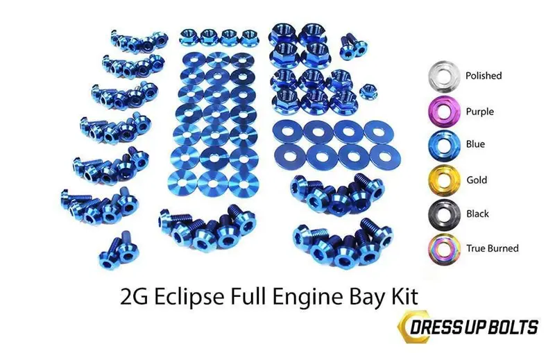 Mitsubishi 2G Eclipse Dsm (1995-1999) Titanium Dress Up Bolts Full Engine Bay Kit 1
