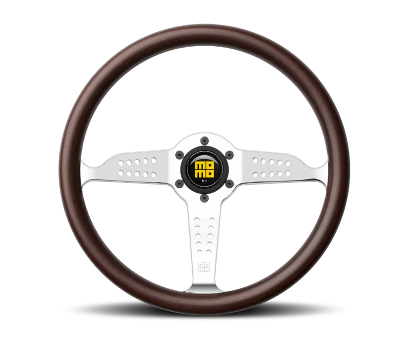 Momo Super Grand Prix Steering Wheel 350 Mm - Mahogany Wood/Polished Spokes 1