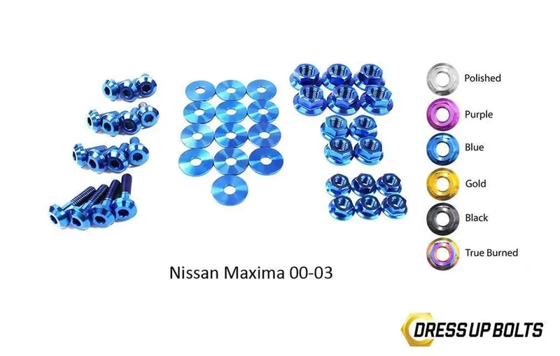 Nissan Maxima (2000-2003) Titanium Dress Up Bolts Engine Bay Kit 1