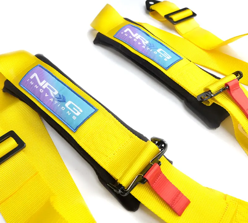 Nrg 5Pt 3In. Seat Belt Harness / Cam Lock - Yellow 1