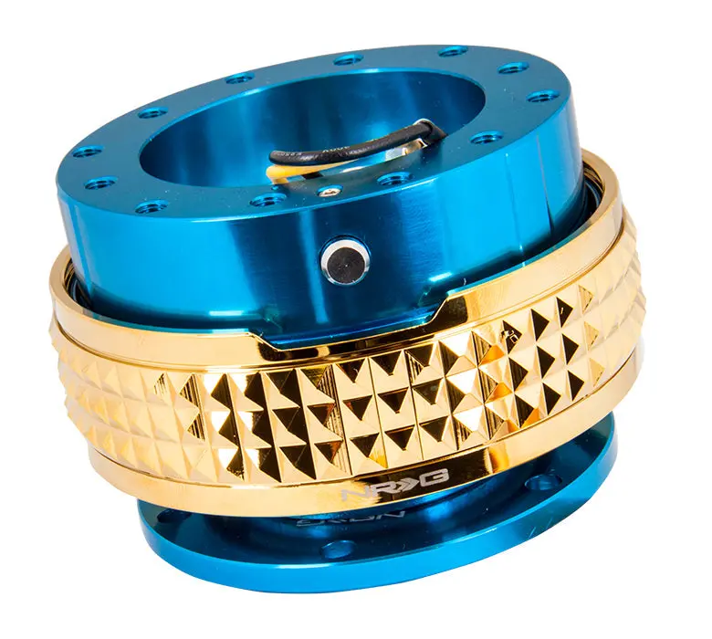 Nrg Quick Release 2.1 - Blue Body / Chrome Gold Pyramid Ring 1