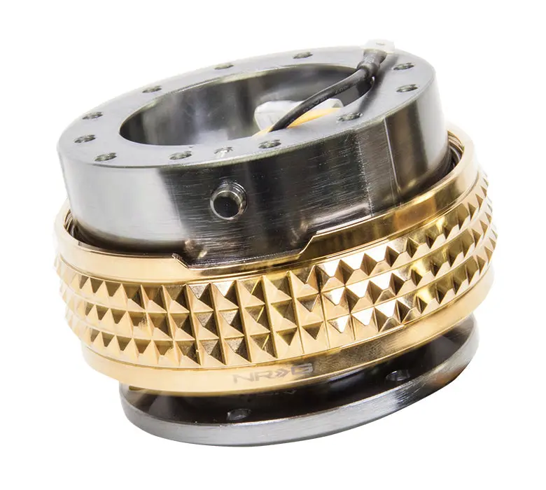 Nrg Quick Release 2.1 - Gunmetal Body / Chrome Gold Pyramid Ring 1
