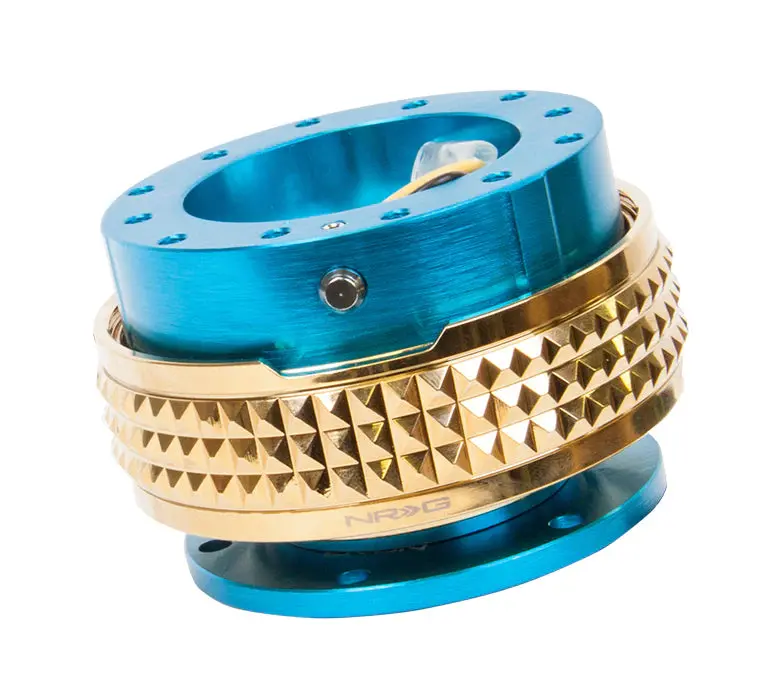 Nrg Quick Release 2.1 - New Blue Body / Chrome Gold Pyramid Ring 1