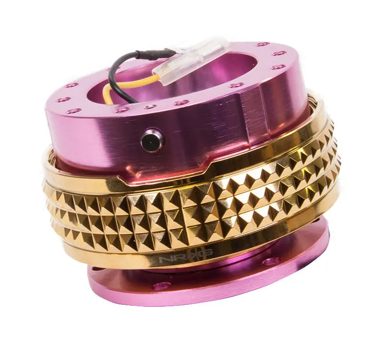 Nrg Quick Release 2.1 - Pink Body / Chrome Gold Pyramid Ring 1