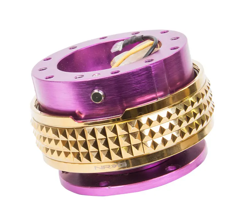 Nrg Quick Release 2.1 - Purple Body / Chrome Gold Pyramid Ring 1