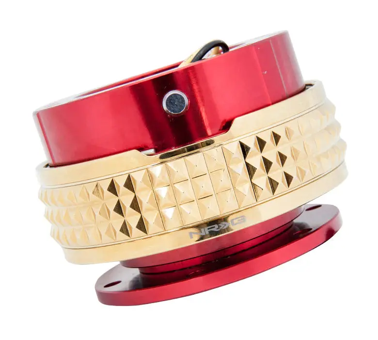 Nrg Quick Release 2.1 - Red Body / Chrome Gold Pyramid Ring 1