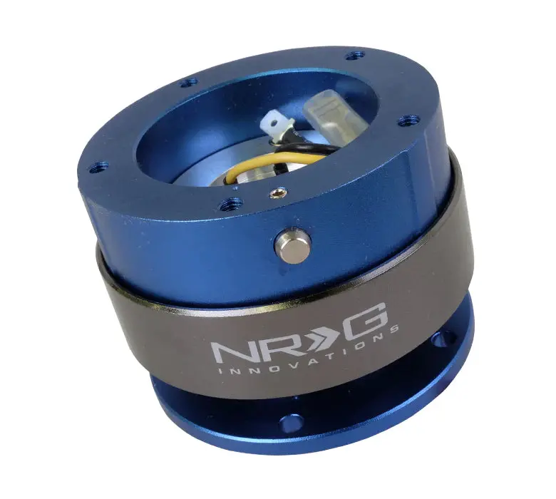 Nrg Quick Release - Blue Body/Titanium Chrome Ring (5 Hole Base, 5 Hole Top) 1