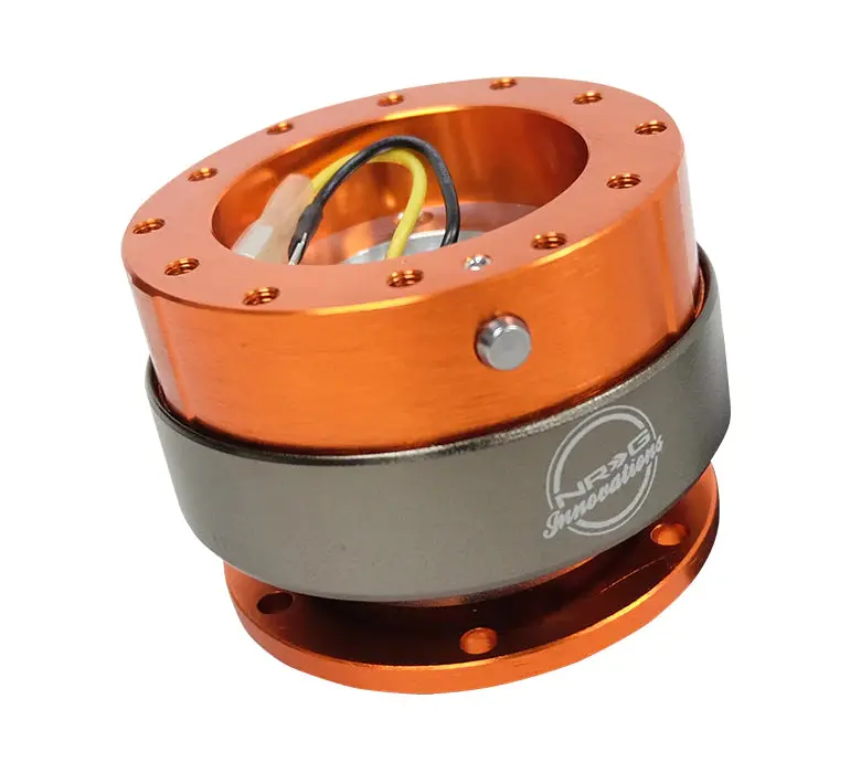 Nrg Quick Release - Orange Body/Titanium Chrome Ring 1