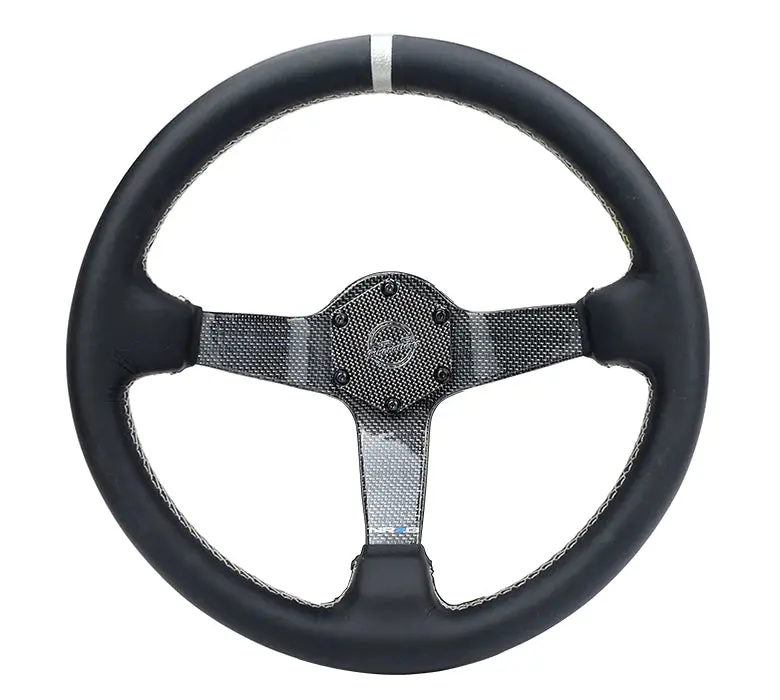 Nrg Steering Wheel Carbon Fiber 350Mm Gold Carbon Fiber, Gold Stiching, Gold Center Mark, Leather 1