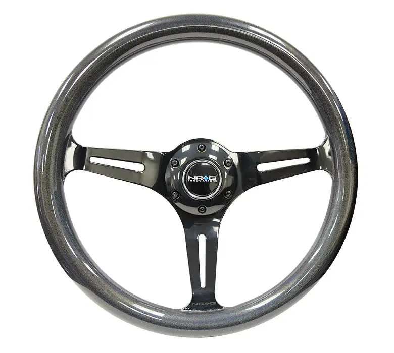 Nrg Steering Wheel Chameleon Wood Grain- 350Mm 3 Neochrome Spokes- Pearlescent Paint Grip 1