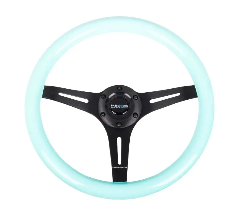 Nrg Steering Wheel Wood Grain - 350Mm 3 Black Spokes - Mint 1