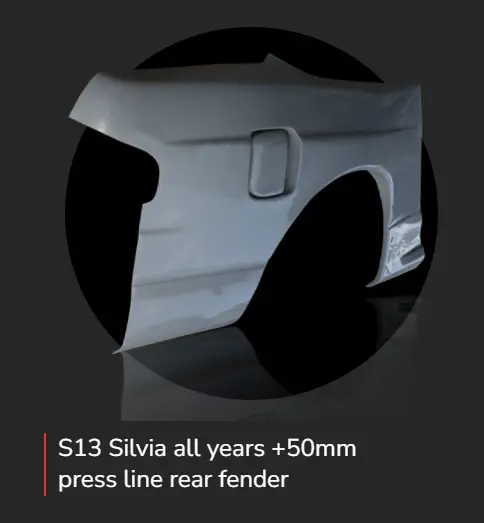 Origin Labo Kit Overfenders Arrière Nissan Silvia S13 +50Mm Press Line 1