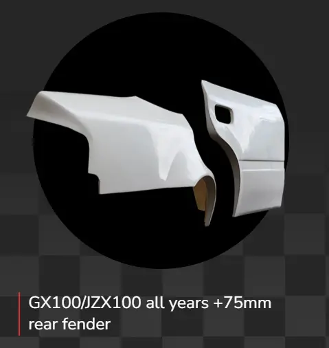 Origin Labo Kit Overfenders Arrière + Portes Toyota Chaser Jzx100 +75Mm 1