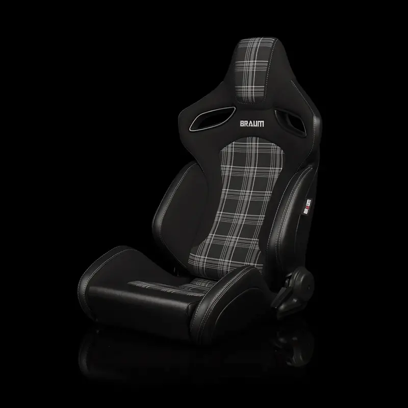 Orue S Series Sport Seats - Grey Plaid Fabric 1