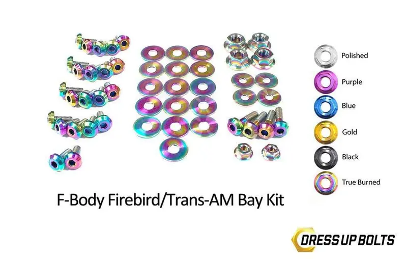 Pontiac Firebird/Trans Am (1998-2002) F-Body Titanium Dress Up Bolts Engine Bay Kit 1