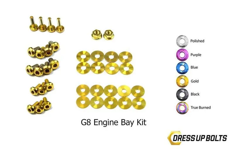 Pontiac G8 (2008-2009) Titanium Dress Up Bolts Engine Bay Kit 1