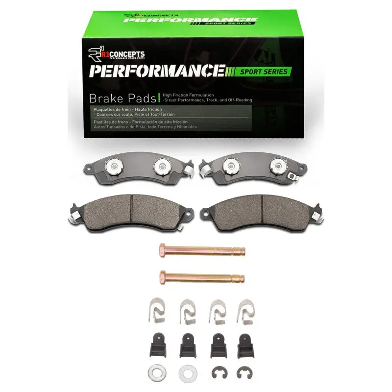 R1 1985-2004 Chevrolet Corvette Front R1 Performance Sport Pads & Hardware Kit 1