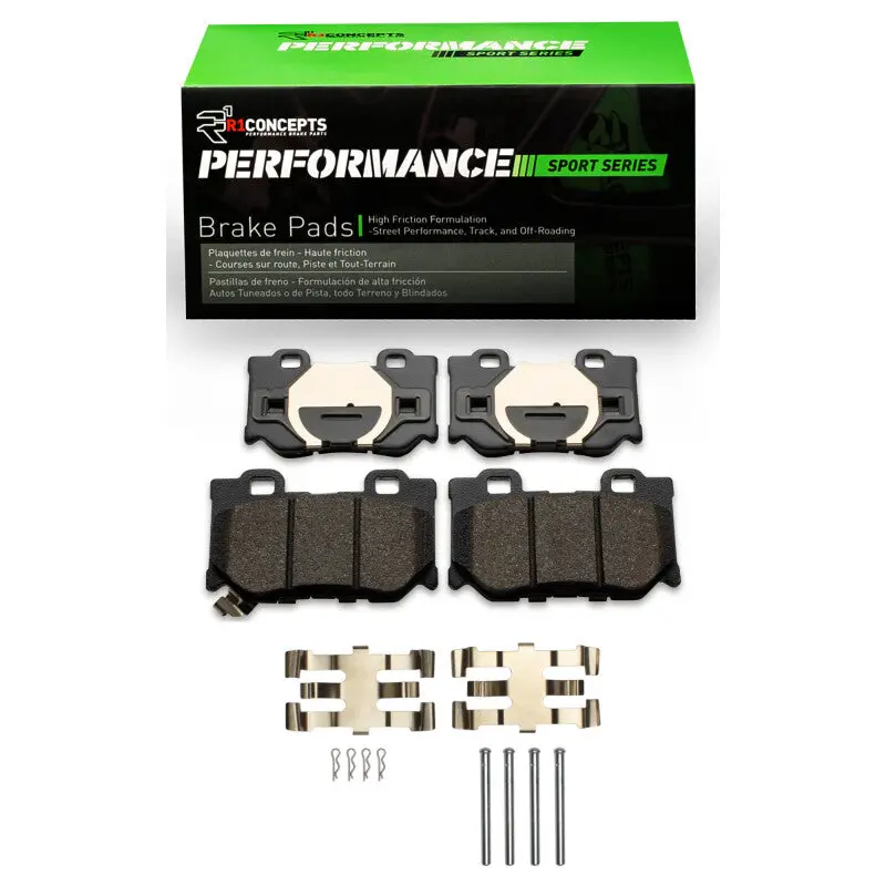 R1 2008-2025 Infiniti Q50 Rear R1 Performance Sport Pads & Hardware Kit 1