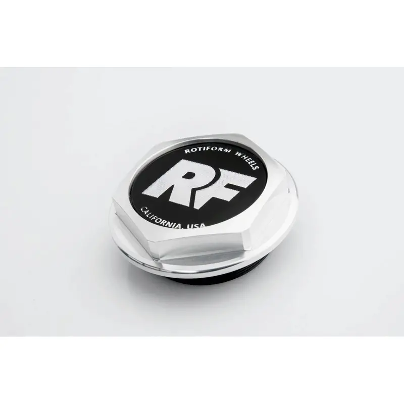 Rotiform Hex Center Cap With "Rf" Logo - Machined Silver 1