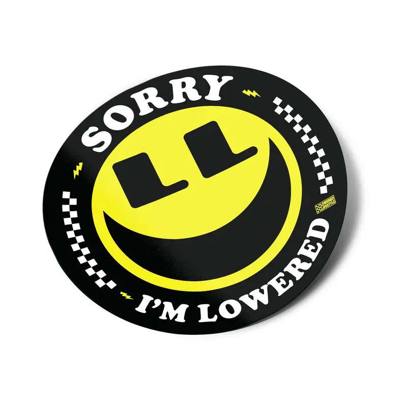 Sorry I’M Lowered Sticker - Yellow 1