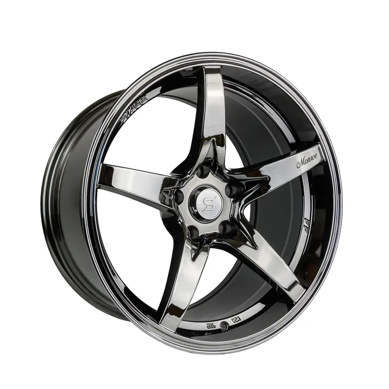 Stage Wheels Monroe 18X9 +22Mm 5X120 Cb: 74.1 Color: Black Chrome 1