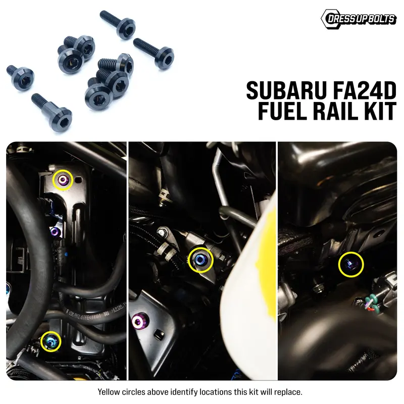 Titanium Hardware Fuel Rail Cover Kit - Subaru Fa24d Engine 2