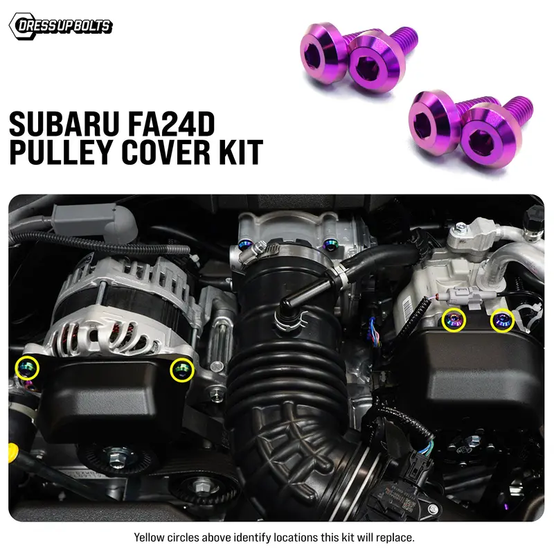 Titanium Hardware Pulley Cover Kit - Subaru Fa20d/Fa24d Engine 2