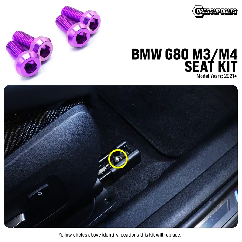 Titanium Hardware Seat Kit - Bmw G80 M3/M4 (2021+) 2