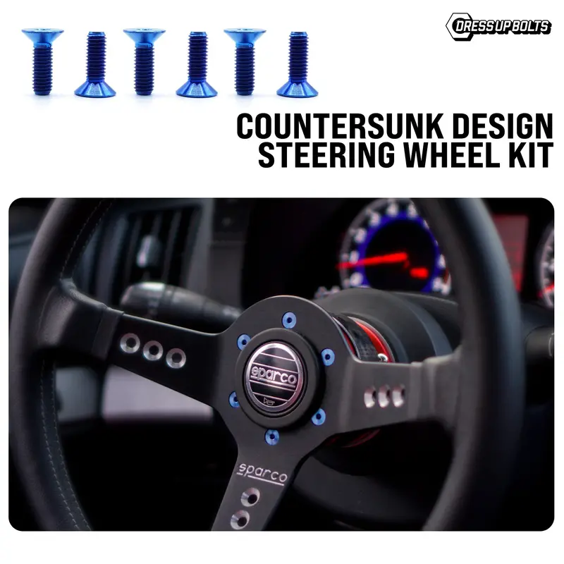 Titanium Hardware Steering Wheel Kit - Countersunk Design 3