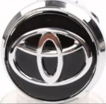 Toyota Floating Center Cap Black & Chrome 2 1/2" (62Mm) — Qty 4 1