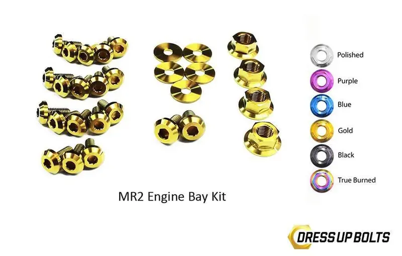Toyota Mr2 W20 (1990-1999) Titanium Dress Up Bolts Engine Bay Kit 1