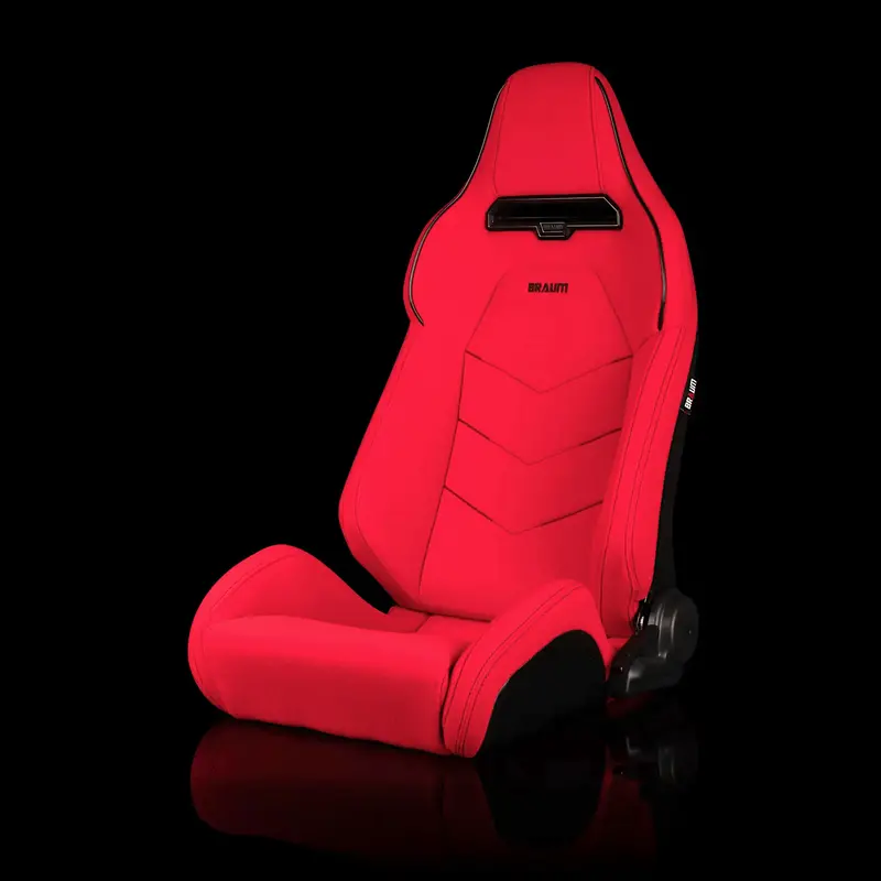 Viper X Series Sport Seats - Red Jacquard / Black Piping 1