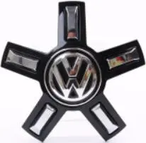 Volkswagen Floating Center Caps Hubs Fcc-040 Black Style 2 — Qty 4 1