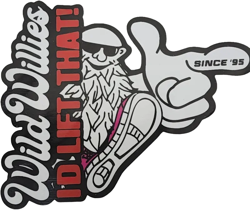 Wild Willies-I'd Lift That- Finger Image-Decal 1
