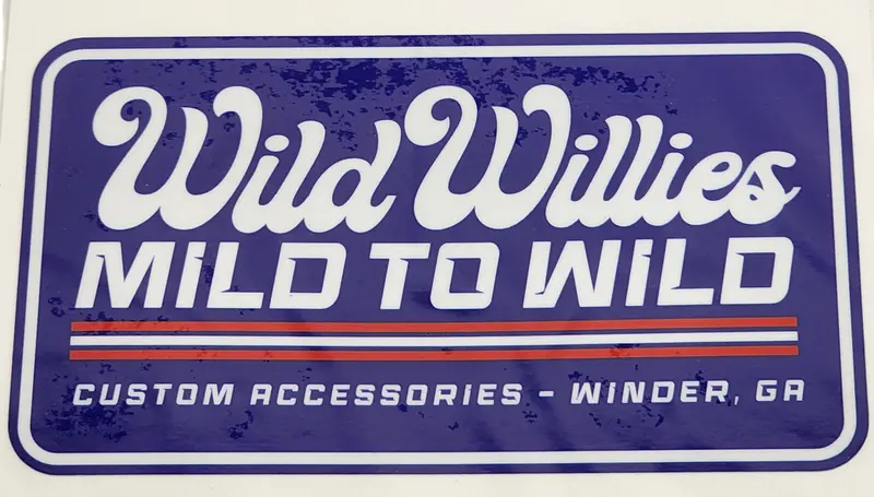 Wild Willies Mild To Wild-Rectangle Decal 1