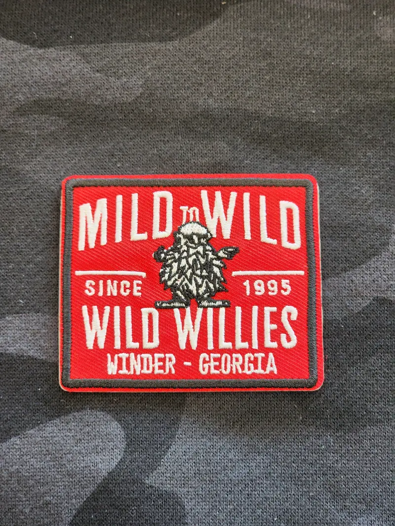 Wild Willies Red Embroidered Patch Collection
