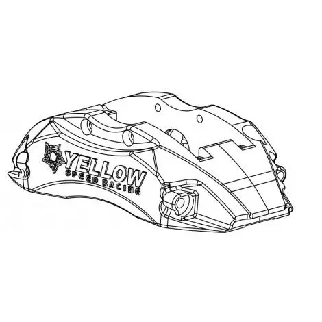 Yellow Speed Racing Rear Brake Caliper Pair - 4 Pot (Yscpr4a) 1