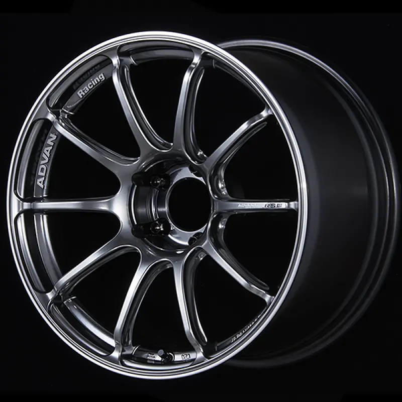 Advan Rsiii Racing Wheel – 19X9.5 Inches, +45 Offset, 5X120 Bolt Pattern, 72.5Mm Center Bore, Hyper Black With Accent Ring 1
