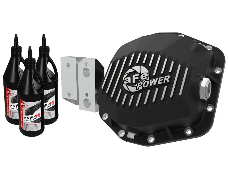 Afe Pro Series Rear Differential Cover For 2020–2023 Jeep Gladiator Jt (Dana M220) – Black With Machined Fins 1