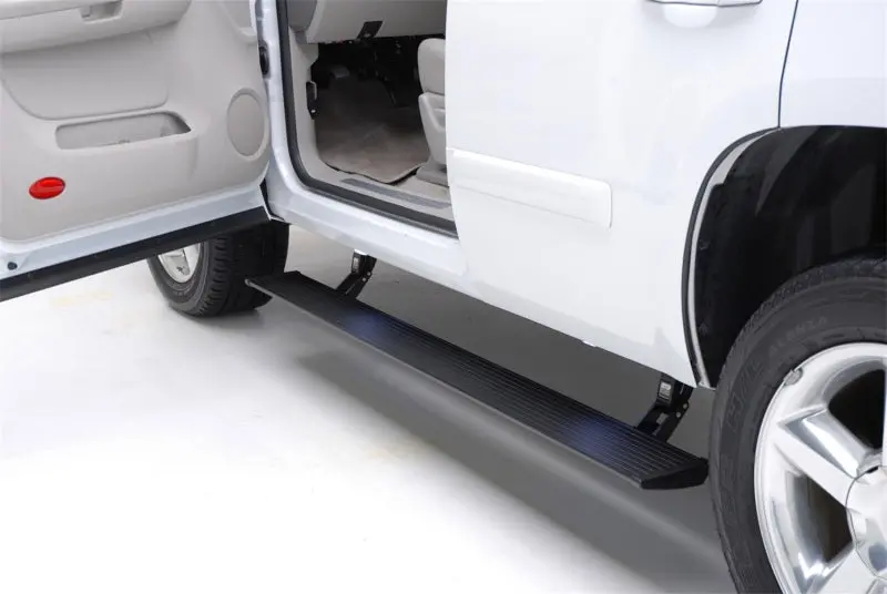 Amp Research Powerstep Running Boards For 2019–2021 Chevy Silverado 1500 Crew Cab – Plug-And-Play Black With Oem Illuminated Footlights 2