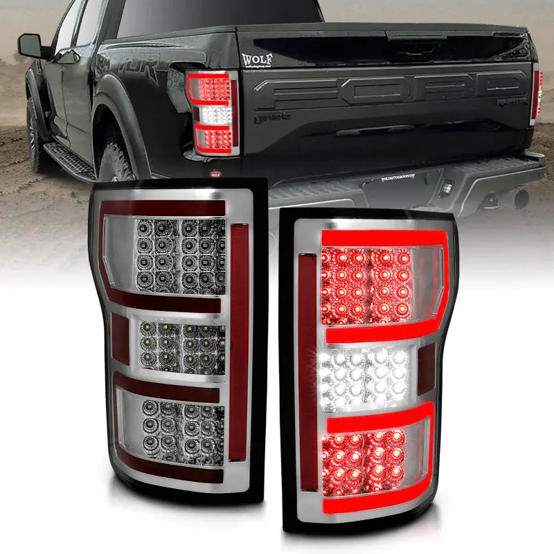 Anzo Led Taillight Assembly For 2018–2019 Ford F-150 – Chrome Finish 1