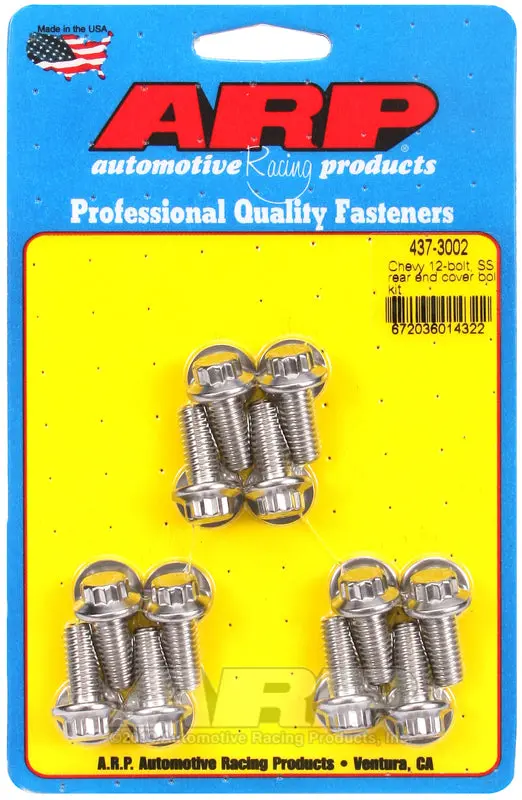 Arp Stainless Steel Rear End Cover Bolt Kit For Chevy 12-Bolt Differentials 1