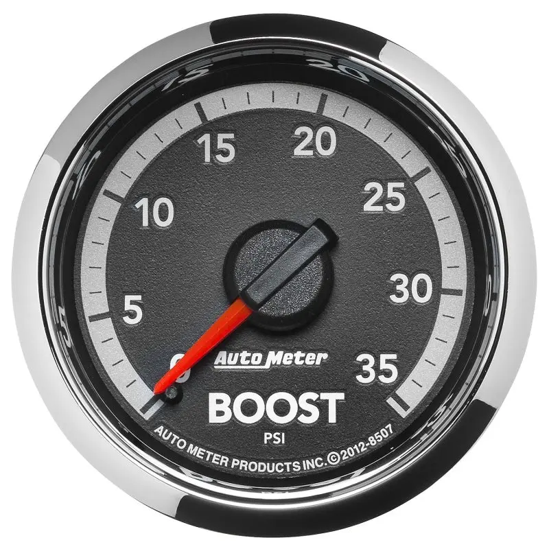 Autometer Gen4 Dodge-Specific Mechanical Boost Gauge – 52.4Mm (2-1/16") Dial, 0–35 Psi, Factory-Matched Face 1
