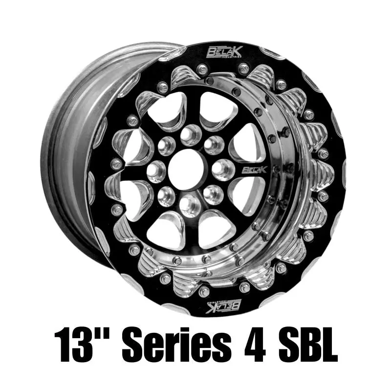 Belak Series 4 Non-Beadlock Alloy Wheel – 13X10", 5" Backspace, 4X100 Bolt Pattern, High-Pad Design 1