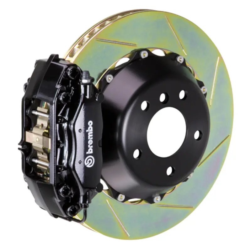 Brembo Gt Rear Big Brake Kit — 4-Piston Calipers, 345X28Mm Two-Piece Slotted Rotors, Black Finish (2004–2009 Cadillac Xlr / 2005–2013 Corvette) 1