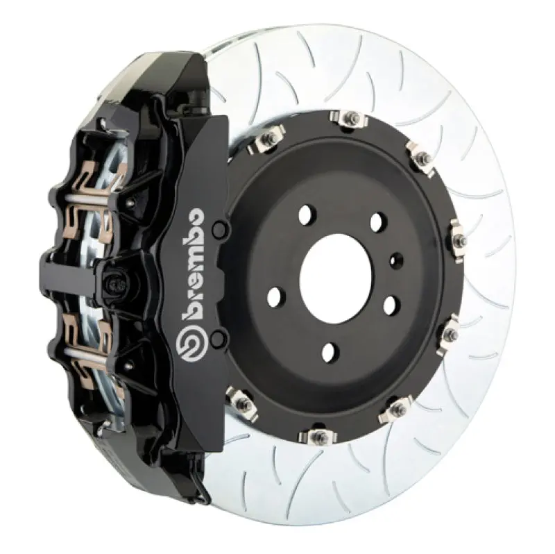 Brembo Gts Big Brake Kit — Front, 6-Piston Calipers, 380X34Mm Two-Piece Slotted Rotors, Black Finish (2006–2008 Audi Rs4) 1